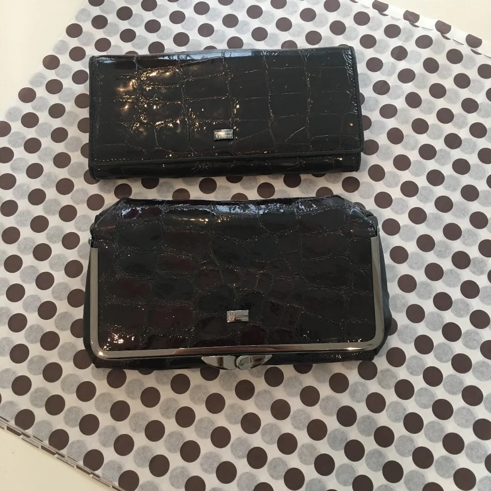 Wanlima  Lady’s Set Wallet & Cosmetic Bag Leather